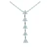 14K White Gold 5 Stone Round Diamond Journey Necklace 0.75ct -Outlet Radiant Bijou Store 14k gold 5 stone diamond journey necklace 075ct p 28037 white 20220426