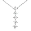 14K White Gold 5 Stone Princess Cut Diamond Journey Necklace 2.50ct -Outlet Radiant Bijou Store 14k gold 5 stone diamond journey necklace 250ct p 28173 white 20220426