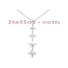 14K White Gold 5 Stone Diamond Journey Necklace 3.9ct -Outlet Radiant Bijou Store 14k gold 5 stone diamond journey necklace 39ct p 28143