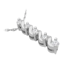 14K White Gold 5 Stone Diamond Journey Pendant 0.33ct 7 14K White Gold 5 Stone Diamond Journey Pendant 0.33ct -Outlet Radiant Bijou Store 14k gold 5 stone diamond journey pendant 033ct p 28039 back white 20220426