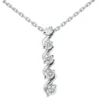 14K White Gold 5 Stone Diamond Journey Pendant 0.33ct -Outlet Radiant Bijou Store 14k gold 5 stone diamond journey pendant 033ct p 28039 white 20220426