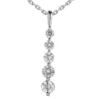 14K White Gold Unique 5 Stone Diamond Journey Pendant 0.50ct -Outlet Radiant Bijou Store 14k gold 5 stone diamond journey pendant 050ct p 28026 white 20220426