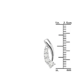 14K White Gold 5 Stone Diamond Journey Pendant 0.52ct 12 14K White Gold 5 Stone Diamond Journey Pendant 0.52ct -Outlet Radiant Bijou Store 14k gold 5 stone diamond journey pendant 052ct p 28158 rulerwh