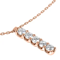 14K White Gold Designer 5 Stone Diamond Journey Pendant 0.75ct 13 14K White Gold Designer 5 Stone Diamond Journey Pendant 0.75ct -Outlet Radiant Bijou Store 14k gold 5 stone diamond journey pendant 075ct p 28021 back rose 20220426