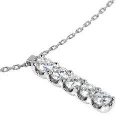 14K White Gold Designer 5 Stone Diamond Journey Pendant 0.75ct 11 14K White Gold Designer 5 Stone Diamond Journey Pendant 0.75ct -Outlet Radiant Bijou Store 14k gold 5 stone diamond journey pendant 075ct p 28021 back white 20220426