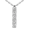 14K White Gold Designer 5 Stone Diamond Journey Pendant 0.75ct