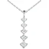 14K White Gold 5 Stone Diamond Journey Pendant For Women 1.08ct -Outlet Radiant Bijou Store 14k gold 5 stone diamond journey pendant 108ct p 28134 white 20220426