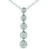 14K White Gold Designer 5 Stone Diamond Journey Pendant 1.50ct -Outlet Radiant Bijou Store 14k gold 5 stone diamond journey pendant 150ct p 28055 white 20220426