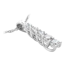 14K White Gold Unique 5 Stone Diamond Journey Pendant 2.50ct 6 14K White Gold Unique 5 Stone Diamond Journey Pendant 2.50ct -Outlet Radiant Bijou Store 14k gold 5 stone diamond journey pendant 250ct p 28080 back white 20220426