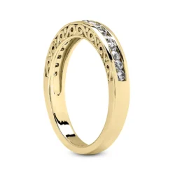 Thin 14K White Gold Antique Diamond Engagement Band 0.34ct -Outlet Radiant Bijou Store 14k gold antique diamond engagement band 034ct p 24410 back yellow 20220426