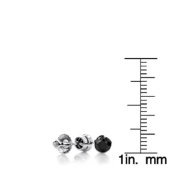 14K White Gold Black Diamond Stud Earrings Bezel Set 0.75ct -Outlet Radiant Bijou Store 14k gold black diamond stud earrings bezel set 075ct p 6046 rulerwh