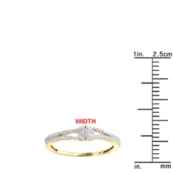 14K White Gold Cluster Diamond Ring For Women 0.31ct -Outlet Radiant Bijou Store 14k gold cluster diamond ring 031ct p 41337 rulerwh