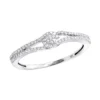 14K White Gold Cluster Diamond Ring For Women 0.31ct