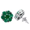 14K White Gold Cluster Emerald Stud Earrings 4ct -Outlet Radiant Bijou Store 14k gold cluster emerald stud earrings 400ct p 5963 wh