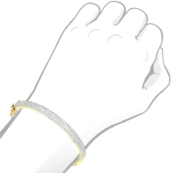 14K Yellow Gold Designer 2 Carat Diamond Bangle Bracelet For Women By Luxurman -Outlet Radiant Bijou Store 14k gold designer 2 carat diamond bangle bracelet for women by luxurman bodye