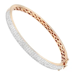 14K Yellow Gold Designer 2 Carat Diamond Bangle Bracelet For Women By Luxurman -Outlet Radiant Bijou Store 14k gold designer 2 carat diamond bangle bracelet for women by luxurman ro