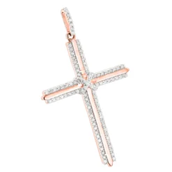 14K White Gold Designer Diamond Cross Pendant 0.42ct -Outlet Radiant Bijou Store 14k gold designer diamond cross pendant 042ct p 6554 ro