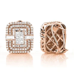 14K White Gold Designer Diamond Earrings Multi-Tier 2.48ct -Outlet Radiant Bijou Store 14k gold designer diamond earrings multi tier 248ct p 6110 ro