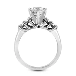 14K White Gold Designer 5-Stone Diamond Engagement Ring 0.68ct 19 14K White Gold Designer 5-Stone Diamond Engagement Ring 0.68ct -Outlet Radiant Bijou Store 14k gold designer diamond engagement ring 068ct p 26577 additional white