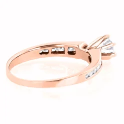 14K White Gold Prong And Channel Set Diamond Engagement Ring 0.84ct -Outlet Radiant Bijou Store 14k gold designer diamond engagement ring 084ct p 26017 backro