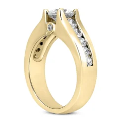 14K White Gold Designer Diamond Engagement Ring 0.88ct -Outlet Radiant Bijou Store 14k gold designer diamond engagement ring 088ct p 25927 back yellow 20220426