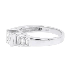 14K Rose Gold Designer Princess Cut Diamond Engagement Ring 0.90ct -Outlet Radiant Bijou Store 14k gold designer diamond engagement ring 090ct p 23182 backwh