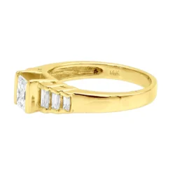 14K Rose Gold Designer Princess Cut Diamond Engagement Ring 0.90ct -Outlet Radiant Bijou Store 14k gold designer diamond engagement ring 090ct p 23182 backye