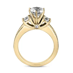 14K White Gold Designer Milgrain Prong And Channel Set Diamond Engagement Ring 0.90ct -Outlet Radiant Bijou Store 14k gold designer diamond engagement ring 090ct p 26449 additional yellow