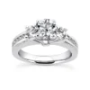 14K White Gold Designer Milgrain Prong And Channel Set Diamond Engagement Ring 0.90ct -Outlet Radiant Bijou Store 14k gold designer diamond engagement ring 090ct p 26449 white 20220426