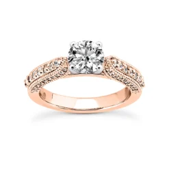 14K White Gold Designer Milgrain Diamond Engagement Ring 0.95ct -Outlet Radiant Bijou Store 14k gold designer diamond engagement ring 095ct p 26407 rose 20220426