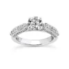 14K White Gold Designer Milgrain Diamond Engagement Ring 0.95ct -Outlet Radiant Bijou Store 14k gold designer diamond engagement ring 095ct p 26407 white 20220426