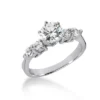 14K White Gold 7 Stone Diamond Engagement Ring 1.10ct -Outlet Radiant Bijou Store 14k gold designer diamond engagement ring 110ct p 26231 white 20220426