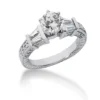 14K White Gold Designer Diamond Engagement Ring 1.43ct -Outlet Radiant Bijou Store 14k gold designer diamond engagement ring 143ct p 23167 white 20220426