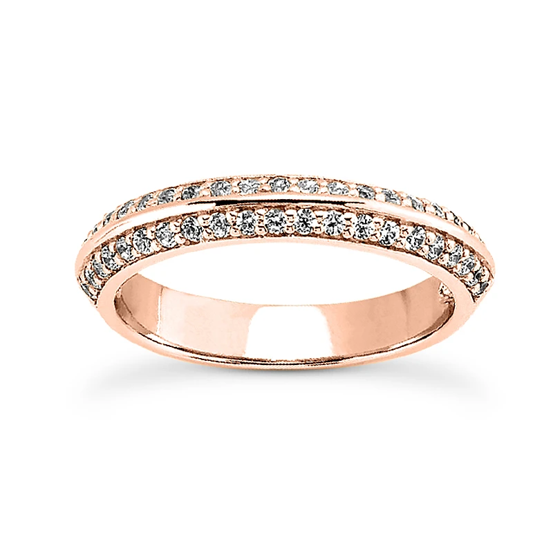 14K White Gold Prong Diamond Engagement Ring Band 0.23ct 5 14K White Gold Prong Diamond Engagement Ring Band 0.23ct - Image 3