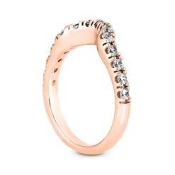 14K White Gold Prong Set Diamond Engagement Ring Band 0.28ct 13 14K White Gold Prong Set Diamond Engagement Ring Band 0.28ct -Outlet Radiant Bijou Store 14k gold designer diamond engagement ring band 028ct p 26230 back rose 20220426