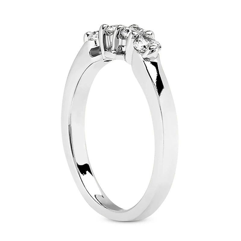 Ultra Thin 14K White Gold Designer Diamond Engagement Ring Band 0.28ct 6 Ultra Thin 14K White Gold Designer Diamond Engagement Ring Band 0.28ct - Image 4