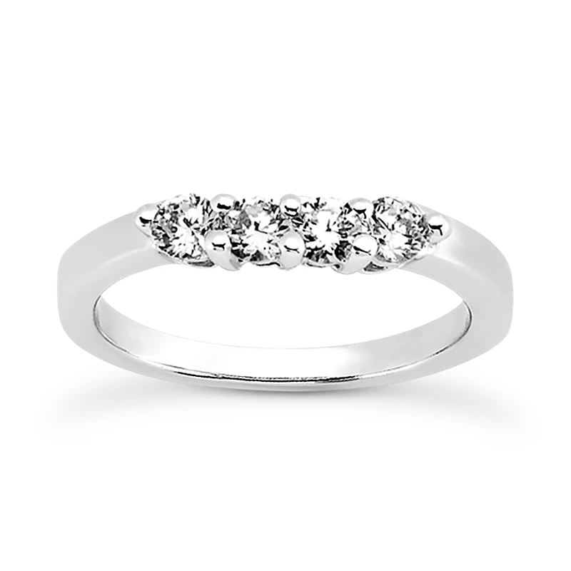 Ultra Thin 14K White Gold Designer Diamond Engagement Ring Band 0.28ct 3 Ultra Thin 14K White Gold Designer Diamond Engagement Ring Band 0.28ct