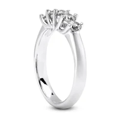 14K White Gold 5 Stone Diamond Engagement Ring Band 0.30ct -Outlet Radiant Bijou Store 14k gold designer diamond engagement ring band 030ct p 26331 back white 20220426