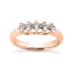 14K White Gold 5 Stone Diamond Engagement Ring Band 0.30ct -Outlet Radiant Bijou Store 14k gold designer diamond engagement ring band 030ct p 26331 rose 20220426