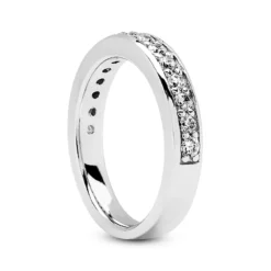 14K White Gold Prong Set Diamond Engagement Ring Band 0.30ct -Outlet Radiant Bijou Store 14k gold designer diamond engagement ring band 030ct p 26396 back white 20220426