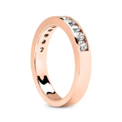 14K White Gold Round Diamond Engagement Ring Band 0.55ct -Outlet Radiant Bijou Store 14k gold designer diamond engagement ring band 055ct p 25940 back rose 20220426