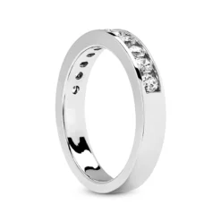 14K White Gold Round Diamond Engagement Ring Band 0.55ct -Outlet Radiant Bijou Store 14k gold designer diamond engagement ring band 055ct p 25940 back white 20220426