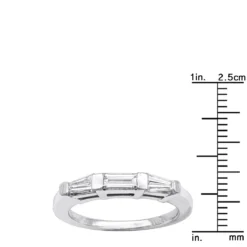 14K White Gold Baguette Diamond Engagement Ring Band 0.57ct -Outlet Radiant Bijou Store 14k gold designer diamond engagement ring band 057ct p 25137 rulerwh