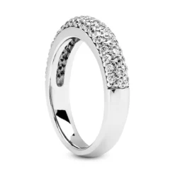 Thin 14K White Gold Designer Diamond Engagement Ring Band 0.67ct -Outlet Radiant Bijou Store 14k gold designer diamond engagement ring band 067ct p 26362 back white 20220426