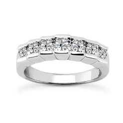 14K White Gold Designer Round Diamond Engagement Ring Band 1.50ct