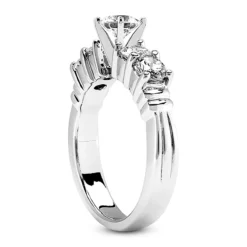 14K White Gold Designer Diamond Engagement Ring Set 1.40ct Band: 2.80mm, Eng.: 2.90mm -Outlet Radiant Bijou Store 14k gold designer diamond engagement ring set 140ct p 26889 additional white