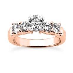 14K White Gold Designer Diamond Engagement Ring Set 1.40ct Band: 2.80mm, Eng.: 2.90mm -Outlet Radiant Bijou Store 14k gold designer diamond engagement ring set 140ct p 26889 back rose 20220426