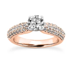 14K White Gold Designer Diamond Engagement Ring Set 1.77ct -Outlet Radiant Bijou Store 14k gold designer diamond engagement ring set 177ct p 26360 back rose 20220426