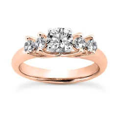 14K White Gold Designer Prong Set Diamond Engagement Ring Set 1ct -Outlet Radiant Bijou Store 14k gold designer diamond engagement ring set 1ct p 26329 back rose 20220426