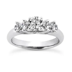 14K White Gold Designer Prong Set Diamond Engagement Ring Set 1ct -Outlet Radiant Bijou Store 14k gold designer diamond engagement ring set 1ct p 26329 back white 20220426